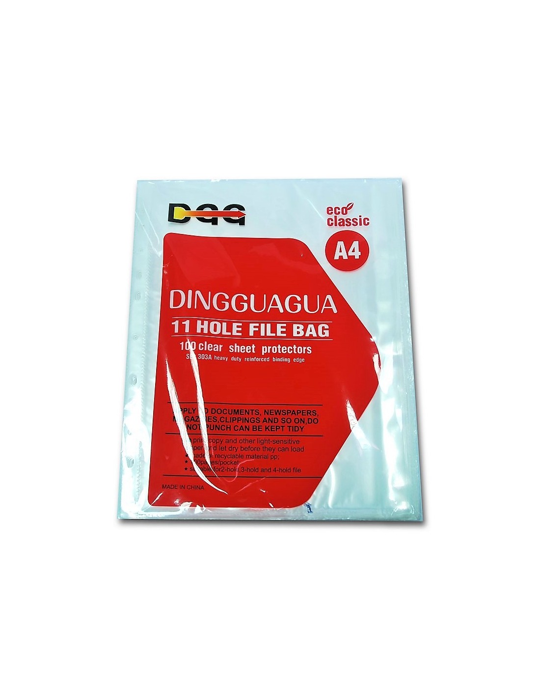 DAG PUNCHED POCKET 80 MICRON A4 30380