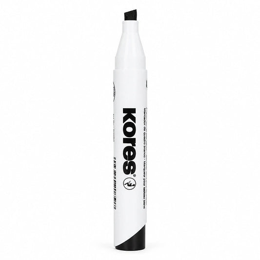 KORES WHITE BOARD MARKER BLACK CHISEL TIP