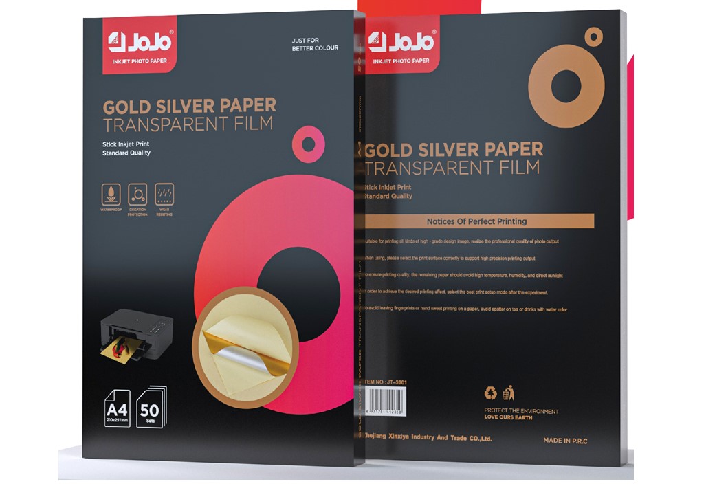 GOLD SILVER PAPER &amp; TRANSPARENT FILM (50SHEETS)