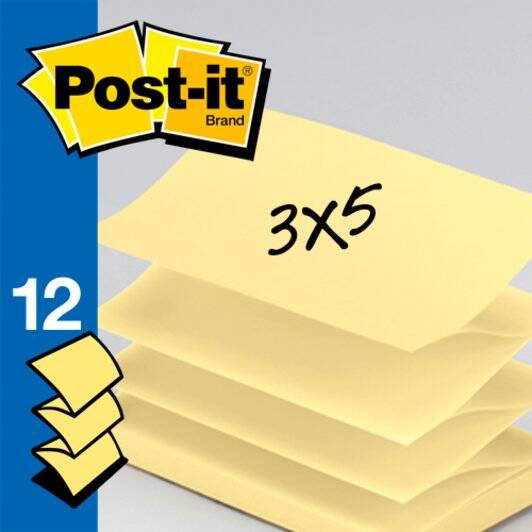 POST-IT NOTES FOR POP-UP YELLOW 3" X 5" R350