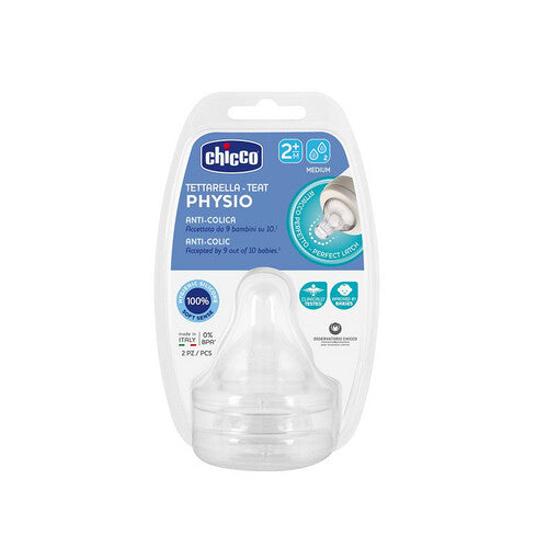 Chicco Teats Perfect 5 2M+ Medium Sil 2 Pcs