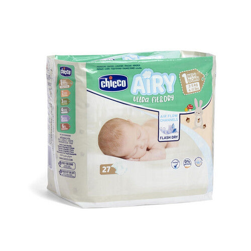 Chicco Chicco Airy Newborn Diapers Pack of 27