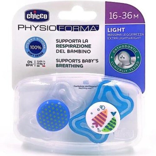 Chicco SOOTHER PHYSIO LIGHT BOY 16-36M SIL 2 PC