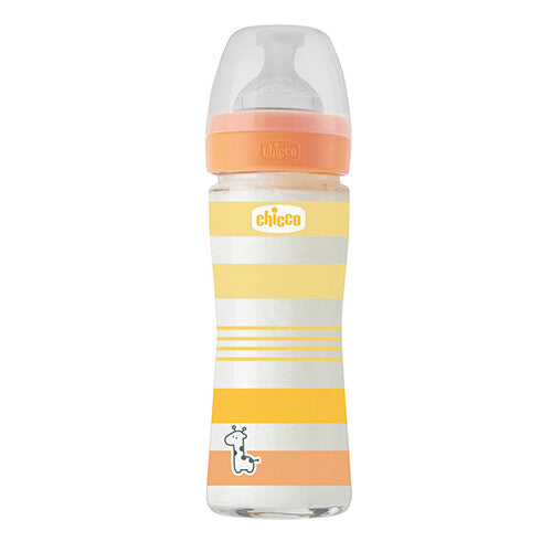 Chicco BOTTLE WB GLASS ORANGE UNI 240 SLOW SIL