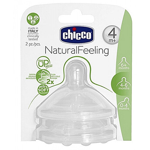 Chicco Teat Step Up New 4M+ F ADJUSTABLE 2 Pcs