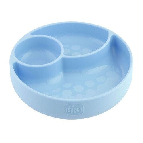 Chicco SILICONE DIVIDED PLATE TEAL 12M+
