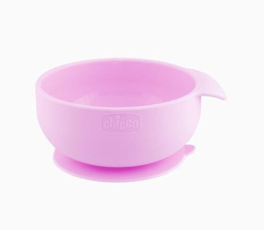 Chicco SILICONE SUCTION BOWL PINK 6M+