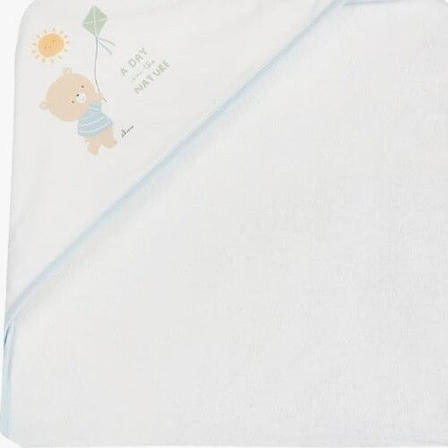 NEWBORN BABY TOWEL SQUARE PONCHO BOY One SizeM (099cm)