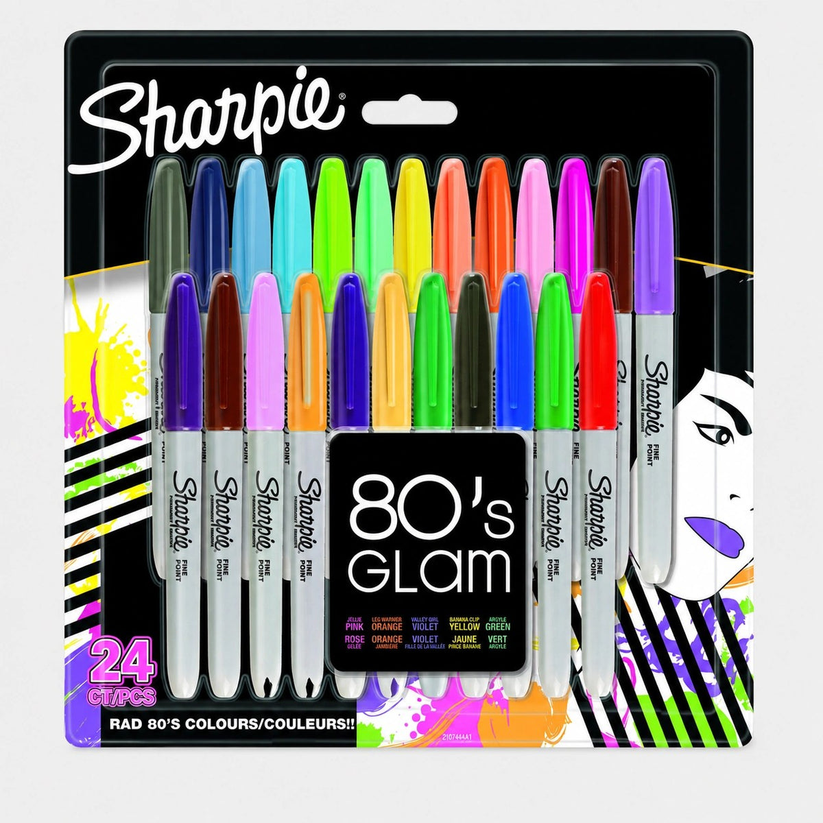 Sharpie 80s Glam Permanent Markers 24 Pack — Assorted
