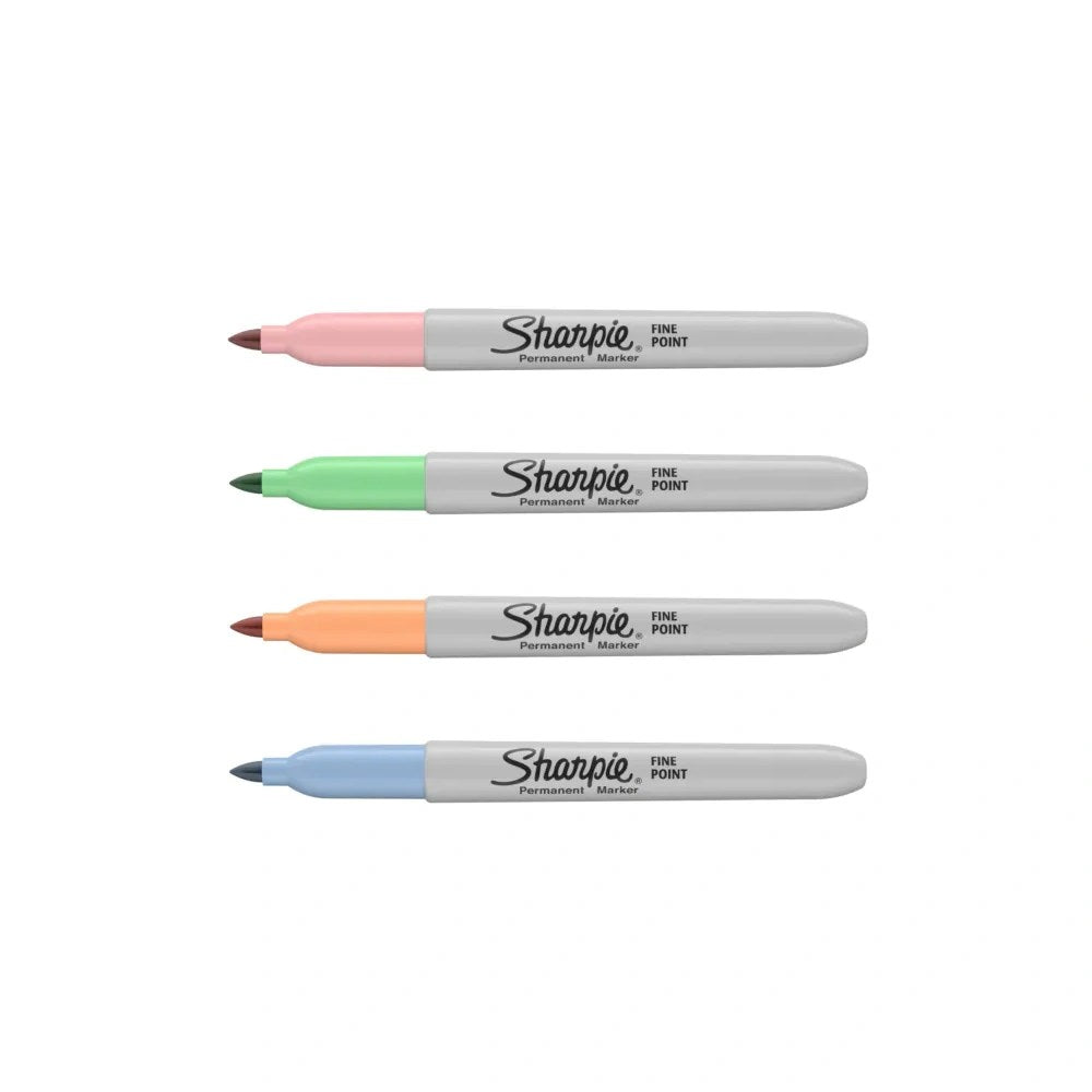 Sharpie Fine Point Permanent Markers Pastel Colours — Pack of 4