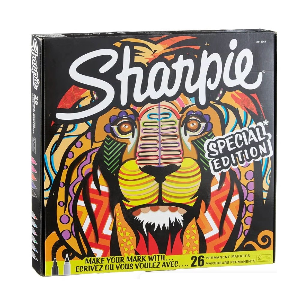 Sharpie Limited Edition Permanent Markers 26 Pack — Lion Box, Assorted