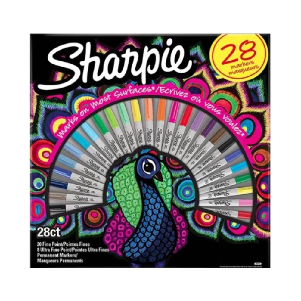 Sharpie Peacock Special Edition Permanent Markers 28 Pack — Assorted
