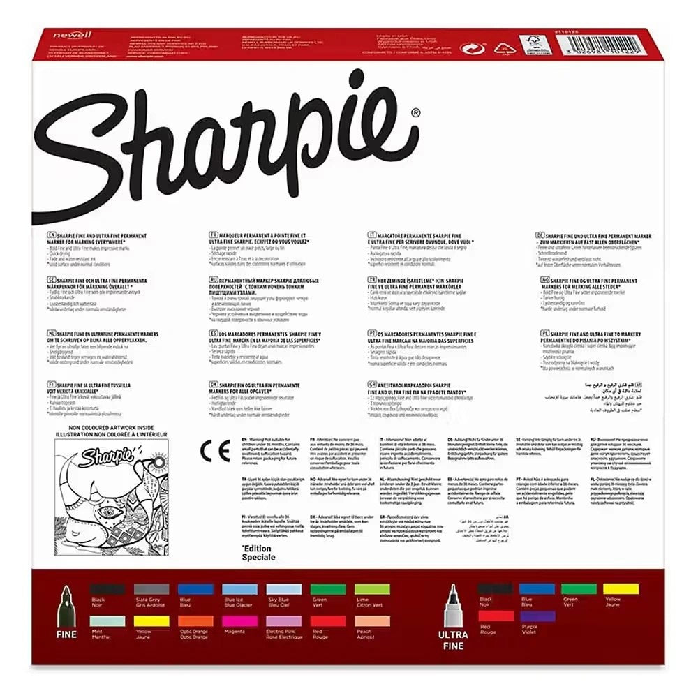 Sharpie Rhino Special Edition Permanent Markers 20 Pack — Multicolour