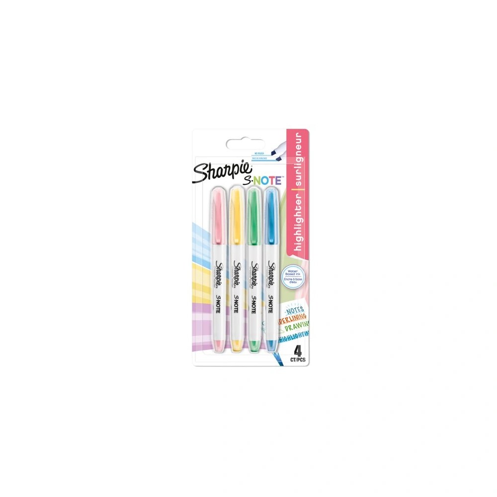 Sharpie S-Note Creative Markers Chisel Tip Assorted — Pack of 4
