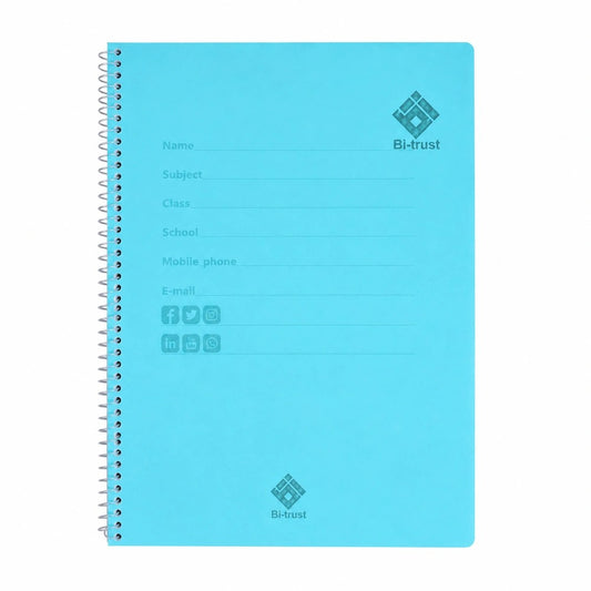 A4 Spiral Notebook Ruled — 60 Sheets