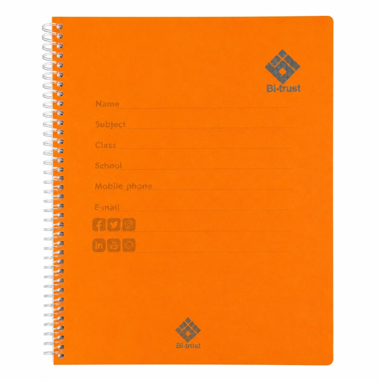 A4 Spiral Notebook Ruled — 80 Sheets