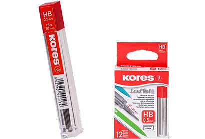 Kores 0.5mm HB Mechanical Pencil Leads – Refill for Writing &amp; Drawing – Stationery