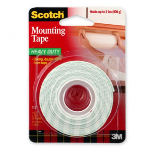SCOTCH DOUBLE SIDED MOUNTING ROLL HEAVY DUTY 1/2"X75" - 110