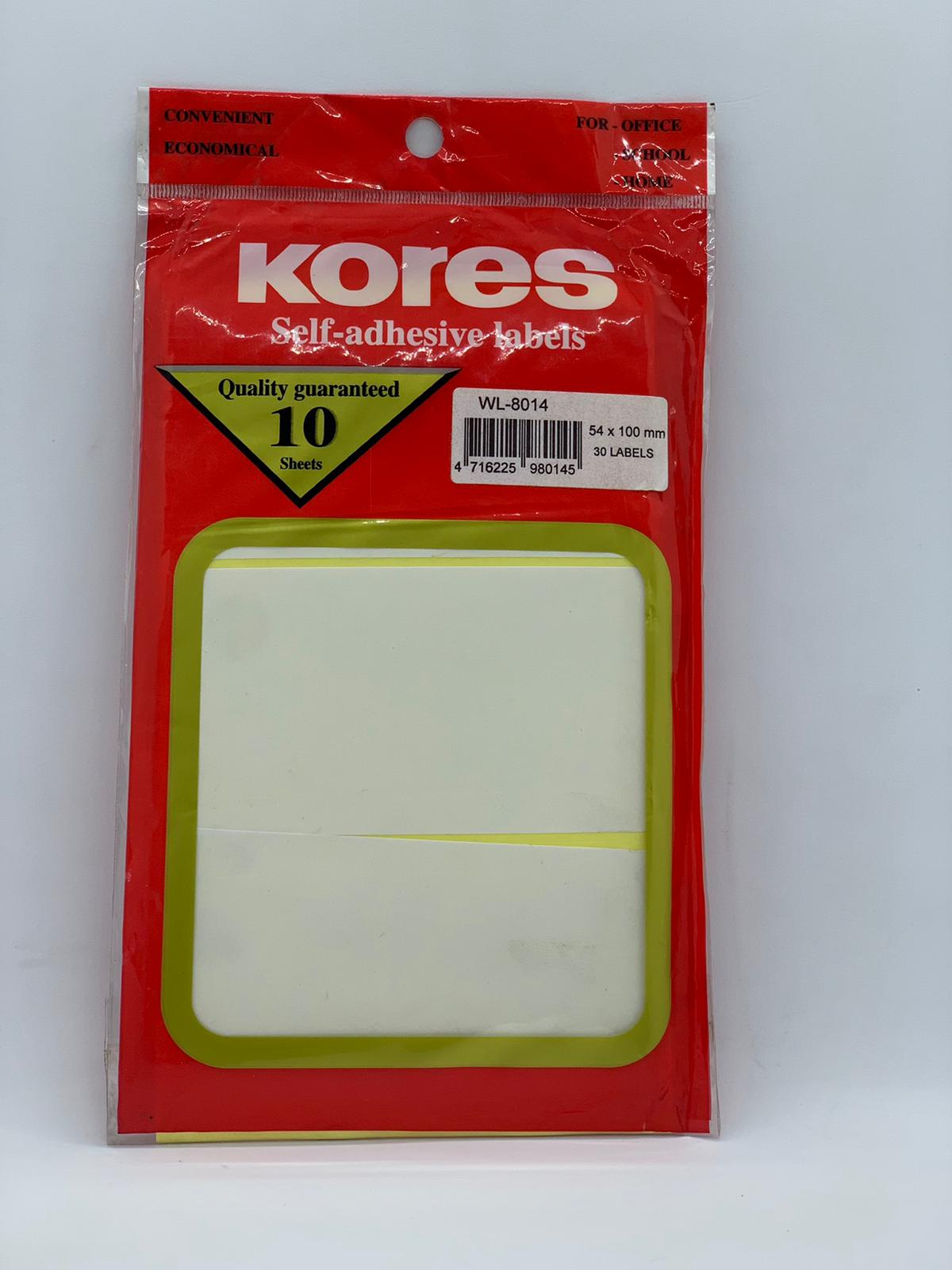 Kores Self Adhesive Labels WL-8014