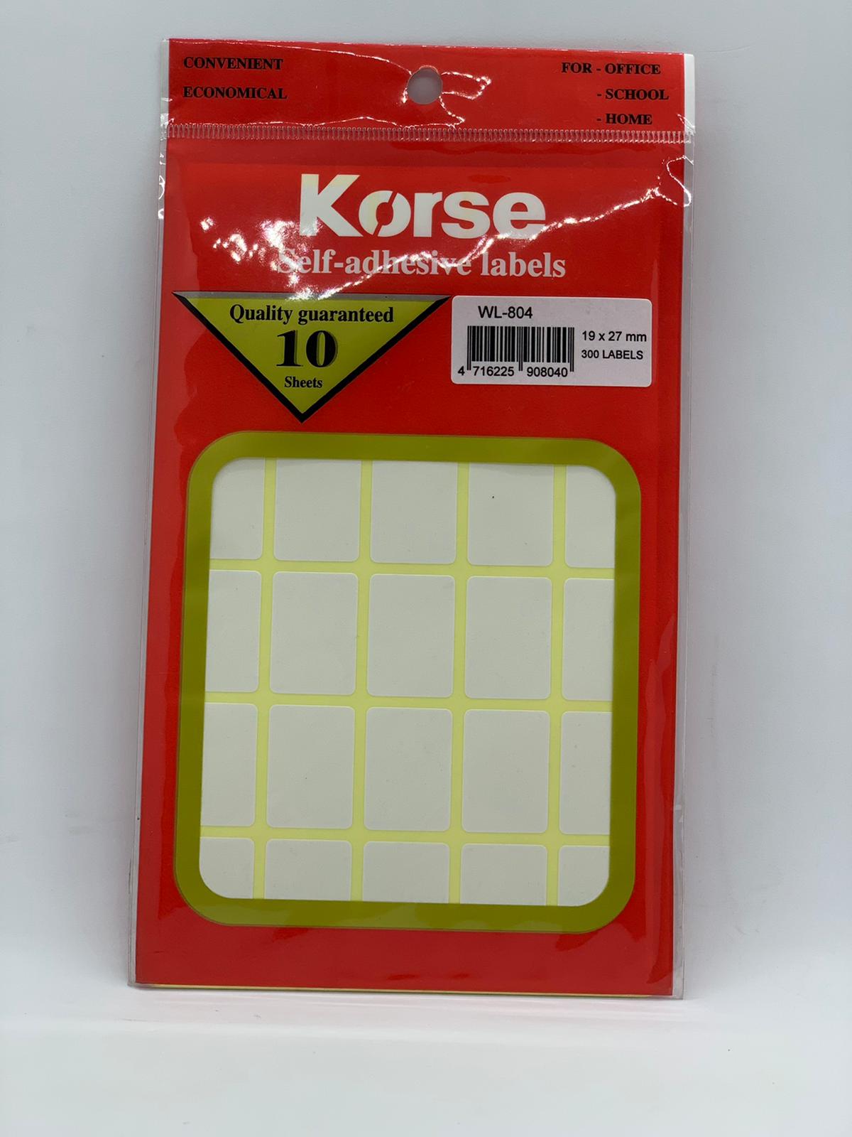 Kores Self Adhesive Labels WL-804