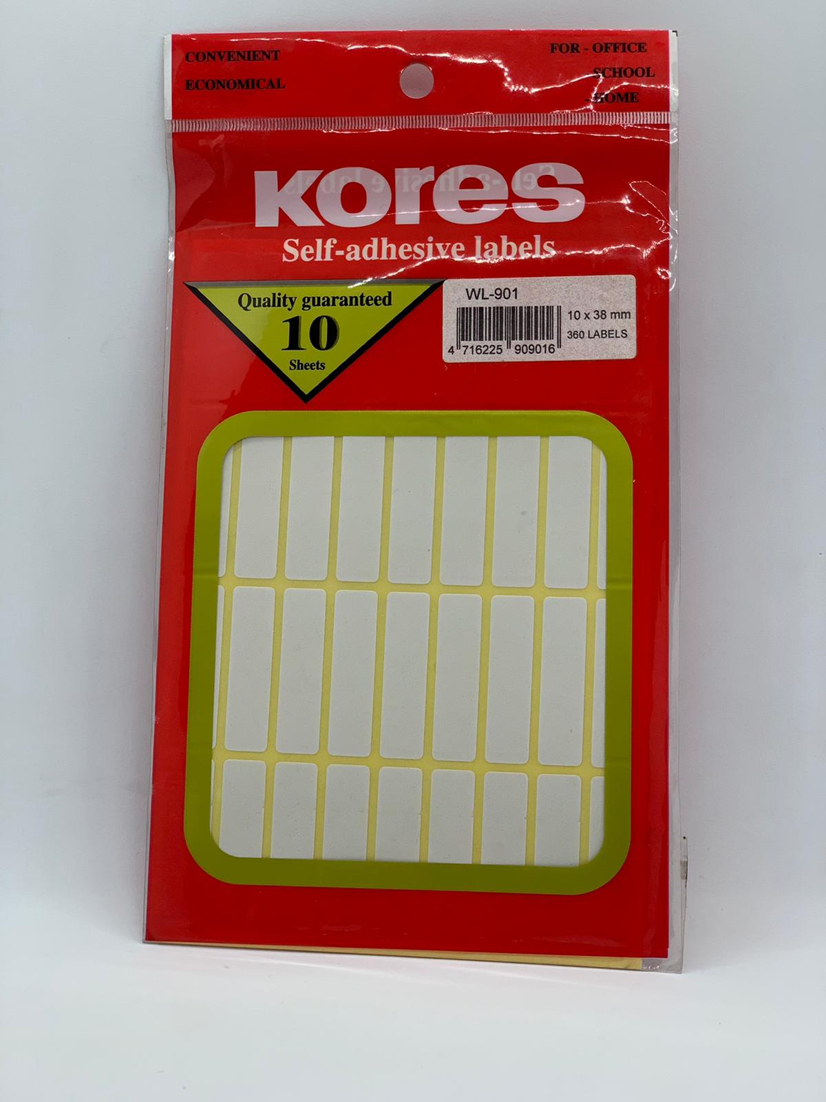 Kores Self Adhesive Labels WL-901