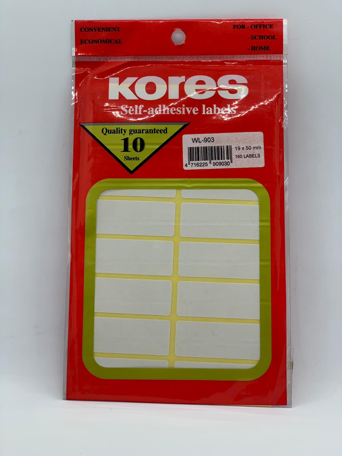 Kores Self Adhesive Labels WL-903
