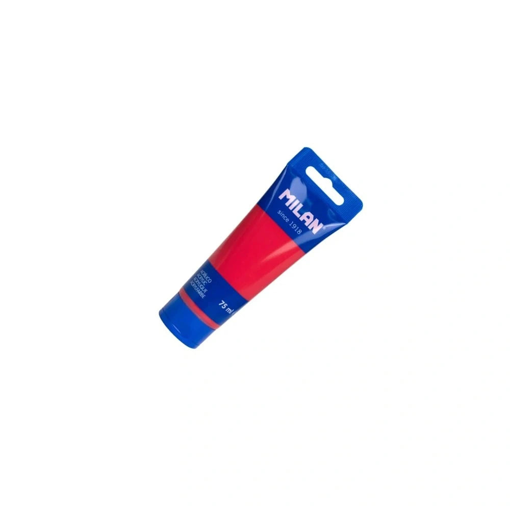 MILAN 75 ml acrylic paint tube — Coral Red