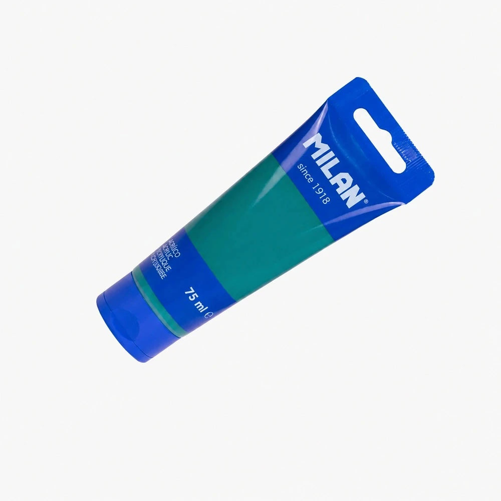 MILAN 75 ml acrylic paint tube — Emerald Green
