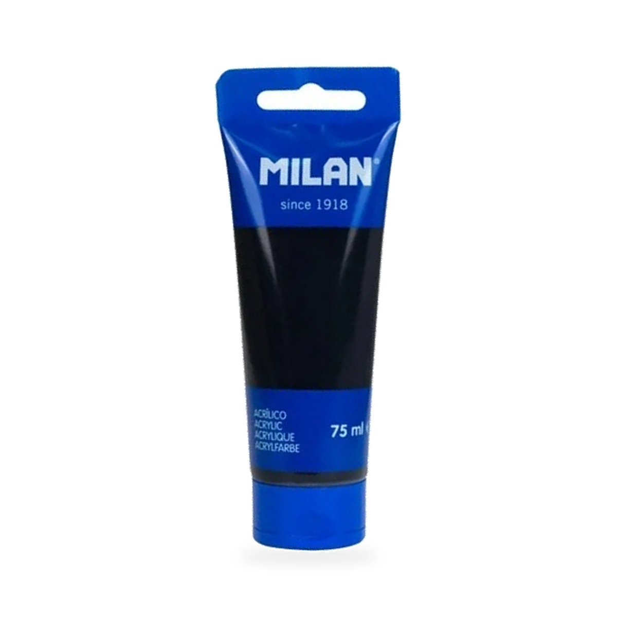 MILAN 75 ml acrylic paint tube — Jet Black