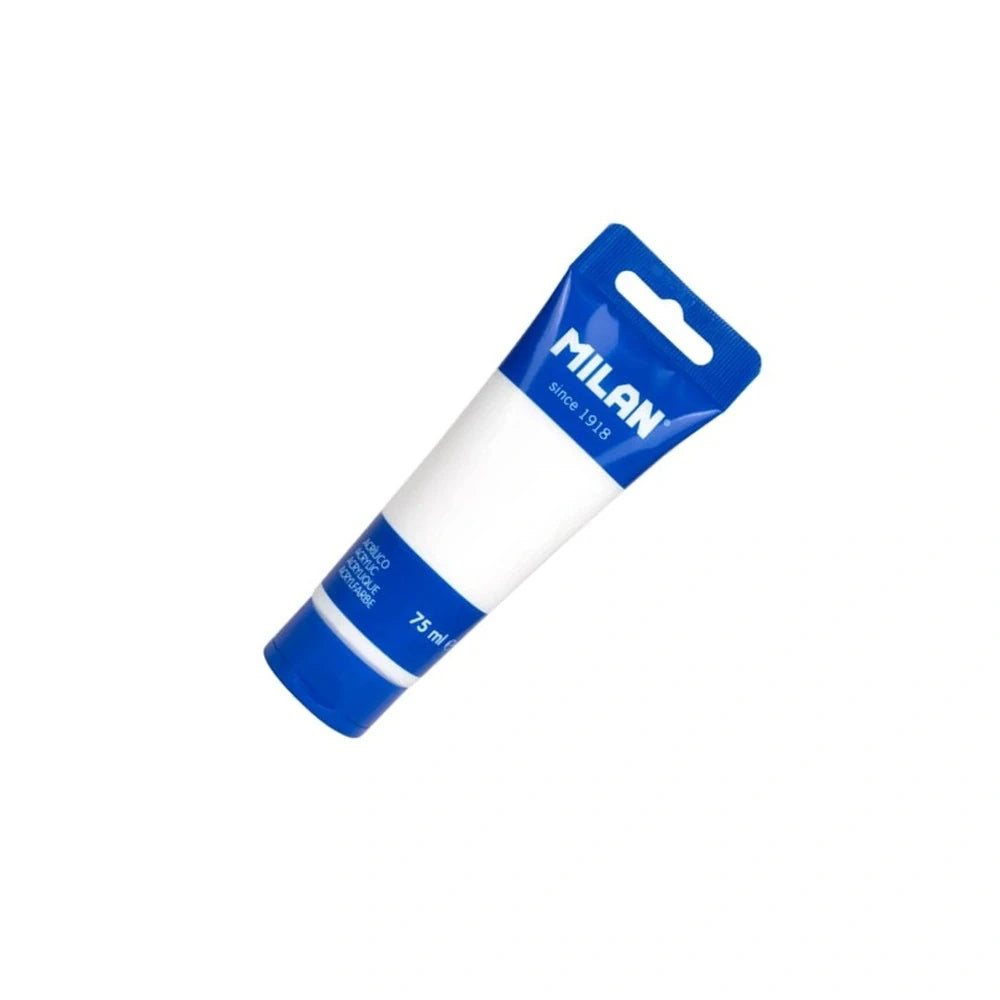 MILAN 75 ml acrylic paint tube — White