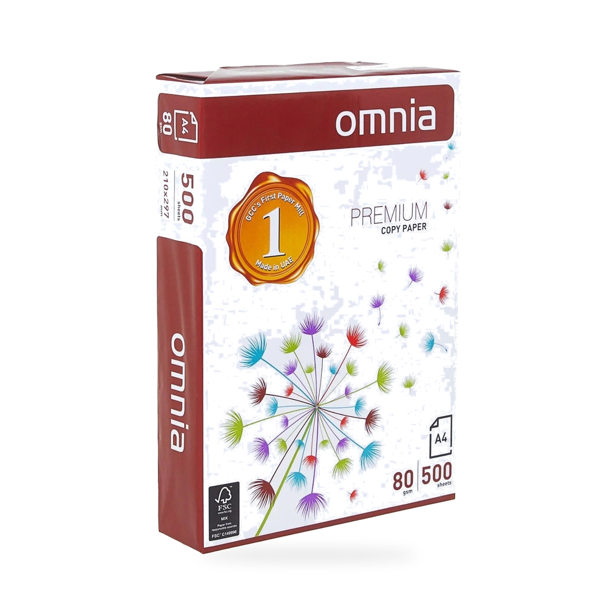 Omnia A4 80 gsm copy paper, 500-sheet pack