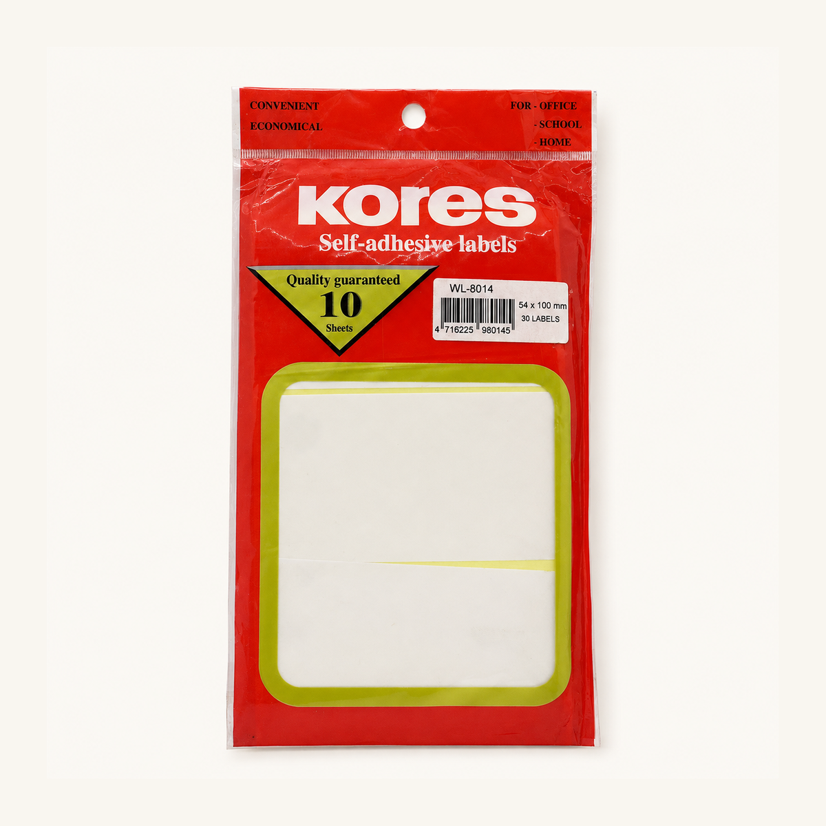 Kores Self Adhesive Labels WL-8014 — beige studio photograph