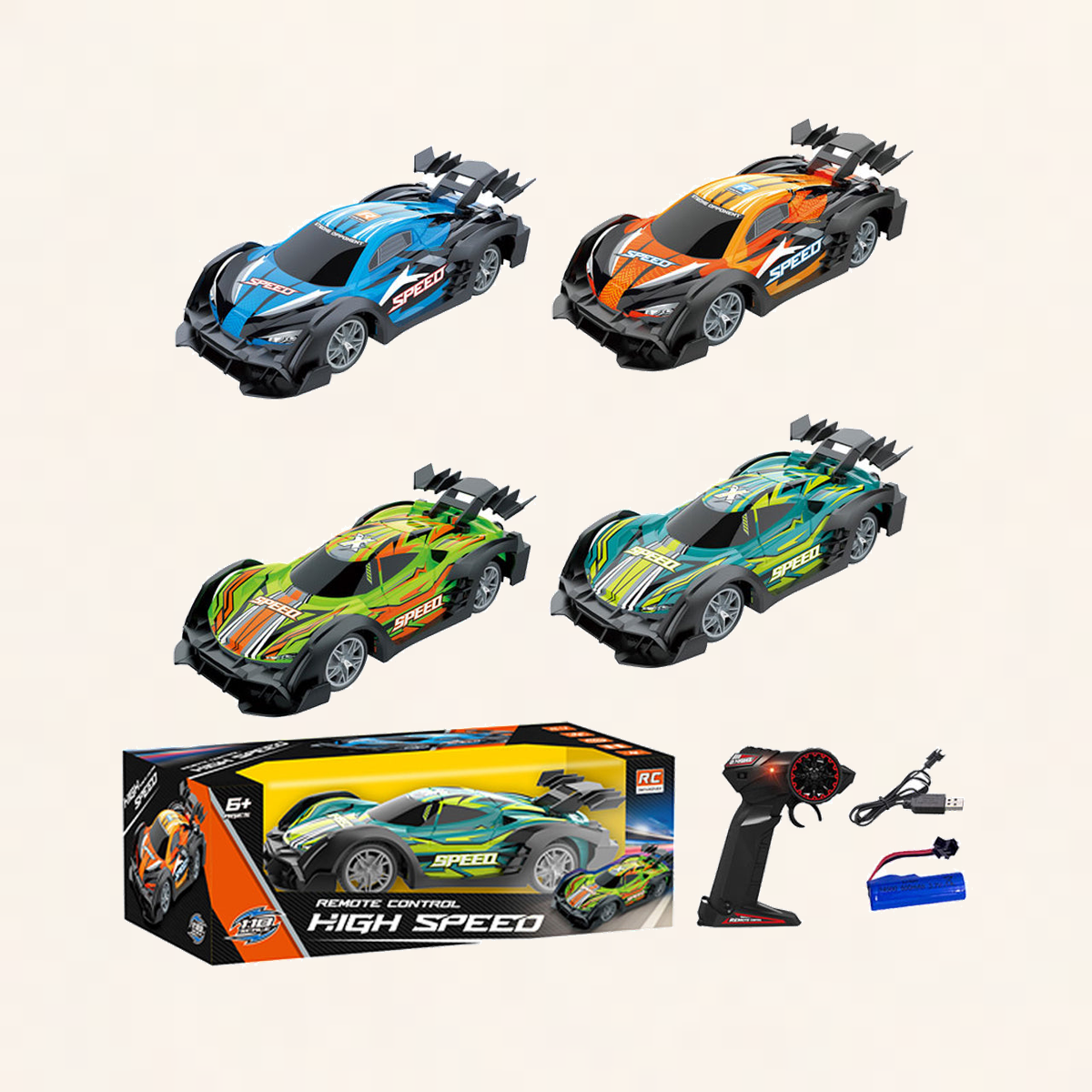 1: 18 Remote control car (electric version included) - 1 Pc Only
