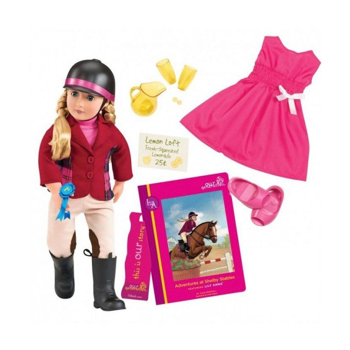 Our Generation Deluxe Lily Anna Doll with Book — supplier product photo