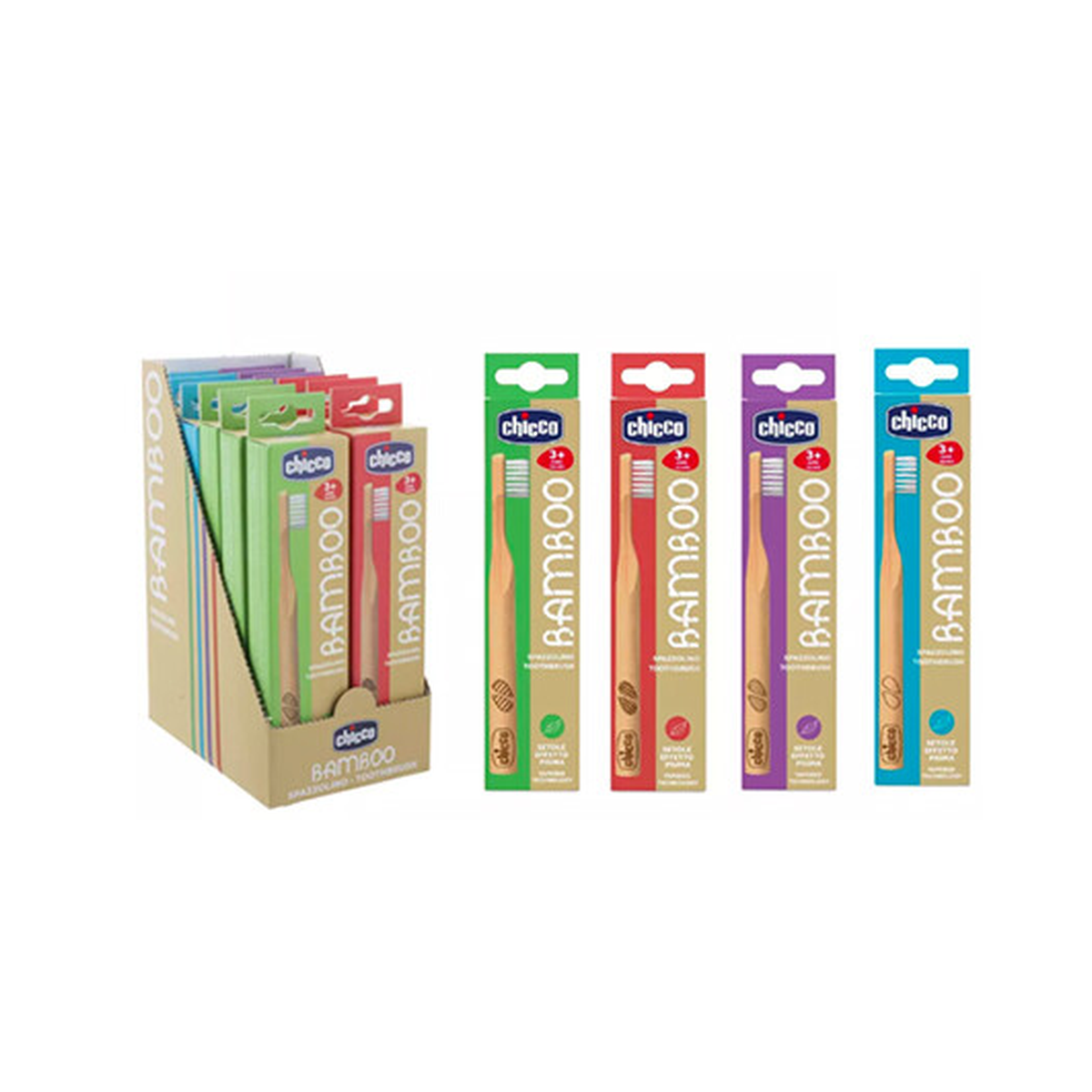 Chicco BAMBOO TOOTHBRUSH 3Y — product-only catalogue photograph